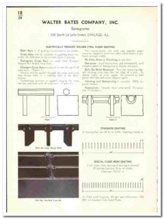 Walter Bates Company 1939 vintage flooring catalog grating Batesgrates