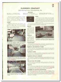 Flexrock Company 1939 vintage flooring catalog roofing materials Flexrock Company 1939 vintage flooring catalog roofing materials