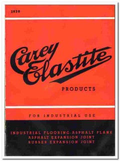 Philip Carey Company 1939 vintage flooring catalog Elastite asphalt