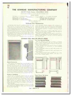Kinnear Mfg Company 1939 vintage door catalog steel rolling service Kinnear Mfg Company 1939 vintage door catalog steel rolling service