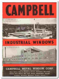 Campbell Metal Window Corp 1939 vintage catalog industrial doors