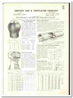 Century Fan Ventilator Company 1939 vintage heating catalog roof