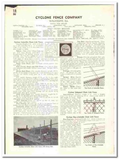 Cyclone Fence Company 1939 vintage catalog chain link
