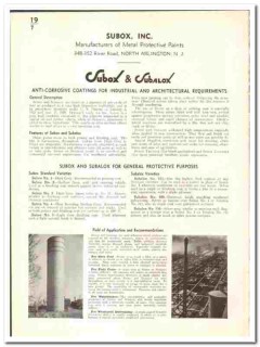 Subox Inc 1939 vintage paint catalog metal protective coatings Subalox Subox Inc 1939 vintage paint catalog metal protective coatings Subalox