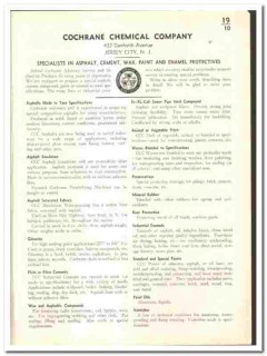 Cochrane Chemical Company 1939 vintage paint catalog asphalt Cochrane Chemical Company 1939 vintage paint catalog asphalt
