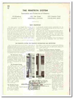 Penetryn System Inc 1939 vintage concrete catalog restoration protect