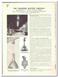 Thompson Electric Company 1939 vintage catalog lamp lowering hangers