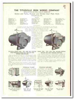 Titusville Iron Works Company 1939 vintage heating catalog boilers