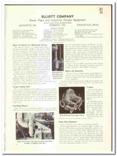 Elliott Company 1939 vintage industrial catalog Process Equipment Elliott Company 1939 vintage industrial catalog Process Equipment