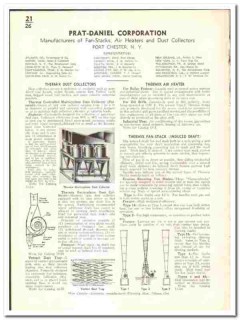 Prat-Daniel Corp 1939 vintage industrial catalog Fan-Stacks air dust Prat-Daniel Corp 1939 vintage industrial catalog Fan-Stacks air dust