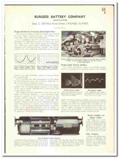 Burgess Battery Company 1939 vintage insulation catalog Diesel snubber