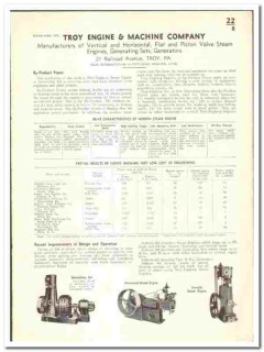 Troy Engine Machine Company 1939 vintage industrial catalog steam Troy Engine Machine Company 1939 vintage industrial catalog steam