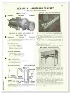 Richard M Armstrong Company 1960 vintage industrial catalog vaporizers