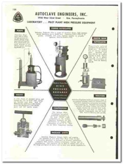 Autoclave Engineers Inc 1960 vintage industrial catalog high pressure Autoclave Engineers Inc 1960 vintage industrial catalog high pressure
