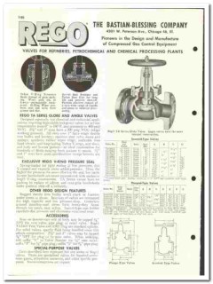 Bastian-Blessing Company 1960 vintage industrial catalog REGO valves Bastian-Blessing Company 1960 vintage industrial catalog REGO valves