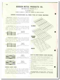 Borden Metal Products Company 1960 vintage industrial catalog grating Borden Metal Products Company 1960 vintage industrial catalog grating
