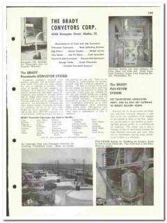 Brady Conveyors Corp 1960 vintage industrial catalog pneumatic system Brady Conveyors Corp 1960 vintage industrial catalog pneumatic system