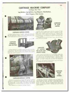 Carthage Machine Company 1960 vintage industrial catalog splitters Carthage Machine Company 1960 vintage industrial catalog splitters