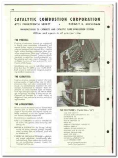 Catalytic Combustion Corp 1960 vintage industrial catalog Catalytic Combustion Corp 1960 vintage industrial catalog