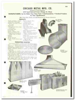Chicago Metal Mfg Company 1960 vintage industrial catalog stainless Chicago Metal Mfg Company 1960 vintage industrial catalog stainless