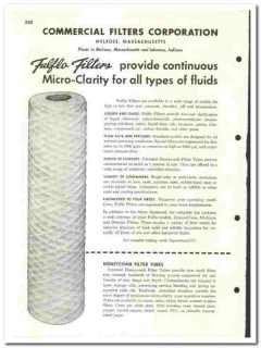 Commercial Filters Corp 1960 vintage industrial catalog Fulflo Commercial Filters Corp 1960 vintage industrial catalog Fulflo