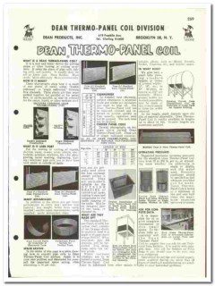 Dean Products Inc 1960 vintage heating catalog Thermo-Panel Coil Dean Products Inc 1960 vintage heating catalog Thermo-Panel Coil