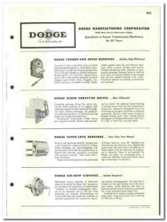 Dodge Mfg Company 1960 vintage industrial catalog power transmission