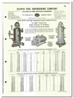 Eclipse Fuel Engineering Company 1960 vintage heating catalog Eclipse Fuel Engineering Company 1960 vintage heating catalog