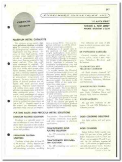 Engelhard Industries Inc 1960 vintage catalog process equipment Engelhard Industries Inc 1960 vintage catalog process equipment