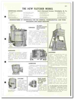 Fletcher Works Inc 1960 vintage industrial catalog Centrifugals Fletcher Works Inc 1960 vintage industrial catalog Centrifugals
