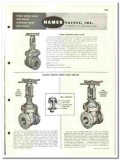 Hamer Valves Inc 1960 vintage industrial catalog line blind gate plug