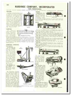 Hardinge Company 1960 vintage industrial catalog processing equipment Hardinge Company 1960 vintage industrial catalog processing equipment