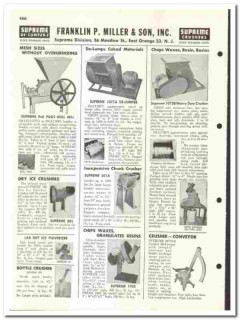 Franklin P Miller Son Inc 1960 vintage industrial catalog crusher Franklin P Miller Son Inc 1960 vintage industrial catalog crusher