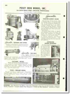 Posey Iron Works Inc 1960 vintage industrial catalog Lancaster mixers Posey Iron Works Inc 1960 vintage industrial catalog Lancaster mixers