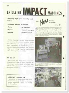Safety Industries Inc 1960 vintage catalog Entoleter Impact Machines Safety Industries Inc 1960 vintage catalog Entoleter Impact Machines