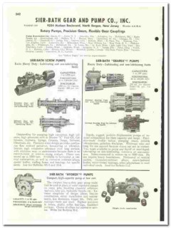 Sier-Bath Gear Pump Company 1960 vintage industrial catalog