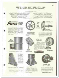 South Bend Air Products Inc 1960 vintage heating catalog fans Dynaflow