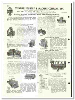 Stedman Foundry Machine Company 1960 vintage industrial catalog mixing