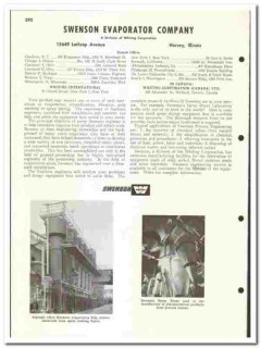 Swenson Evaporator Company 1960 vintage industrial catalog processing