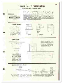 Thayer Scale Corp 1960 vintage industrial catalog Autoweightion