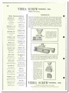 Vibra Screw Feeders Inc 1960 vintage industrial catalog dry material Vibra Screw Feeders Inc 1960 vintage industrial catalog dry material