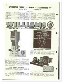 Williams Patent Crusher Pulverizer Company 1960 vintage catalog Williams Patent Crusher Pulverizer Company 1960 vintage catalog