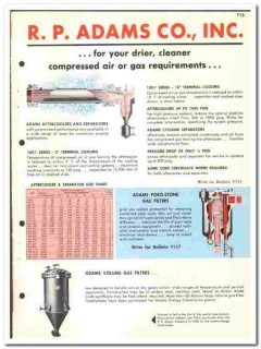 R P Adams Company 1960 vintage industrial catalog filter gas air water R P Adams Company 1960 vintage industrial catalog filter gas air water