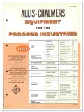 Allis-Chalmers 1960 vintage catalog Process Industries Plant Equipment