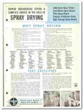 Bowen Engineering Inc 1960 vintage industrial catalog Spray Drying Bowen Engineering Inc 1960 vintage industrial catalog Spray Drying