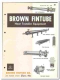 Brown Fintube Company 1960 vintage heating catalog transfer equipment Brown Fintube Company 1960 vintage heating catalog transfer equipment