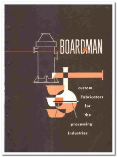 Boardman Company 1960 vintage industrial catalog chemical processing Boardman Company 1960 vintage industrial catalog chemical processing