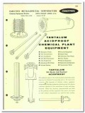 Fansteel Metallurgical Corp 1960 vintage industrial catalog Tantalum Fansteel Metallurgical Corp 1960 vintage industrial catalog Tantalum