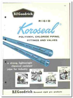 B F Goodrich Industrial Products Company 1960 vintage catalog Koroseal B F Goodrich Industrial Products Company 1960 vintage catalog Koroseal