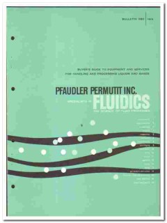 Pfaudler Permutit Inc 1960 vintage industrial catalog fluidics liquids Pfaudler Permutit Inc 1960 vintage industrial catalog fluidics liquids